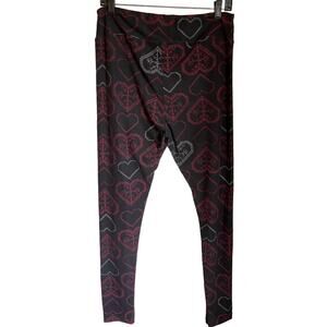 Lularoe TC Black with Nordic Viking Heart Pattern Plus Size TC